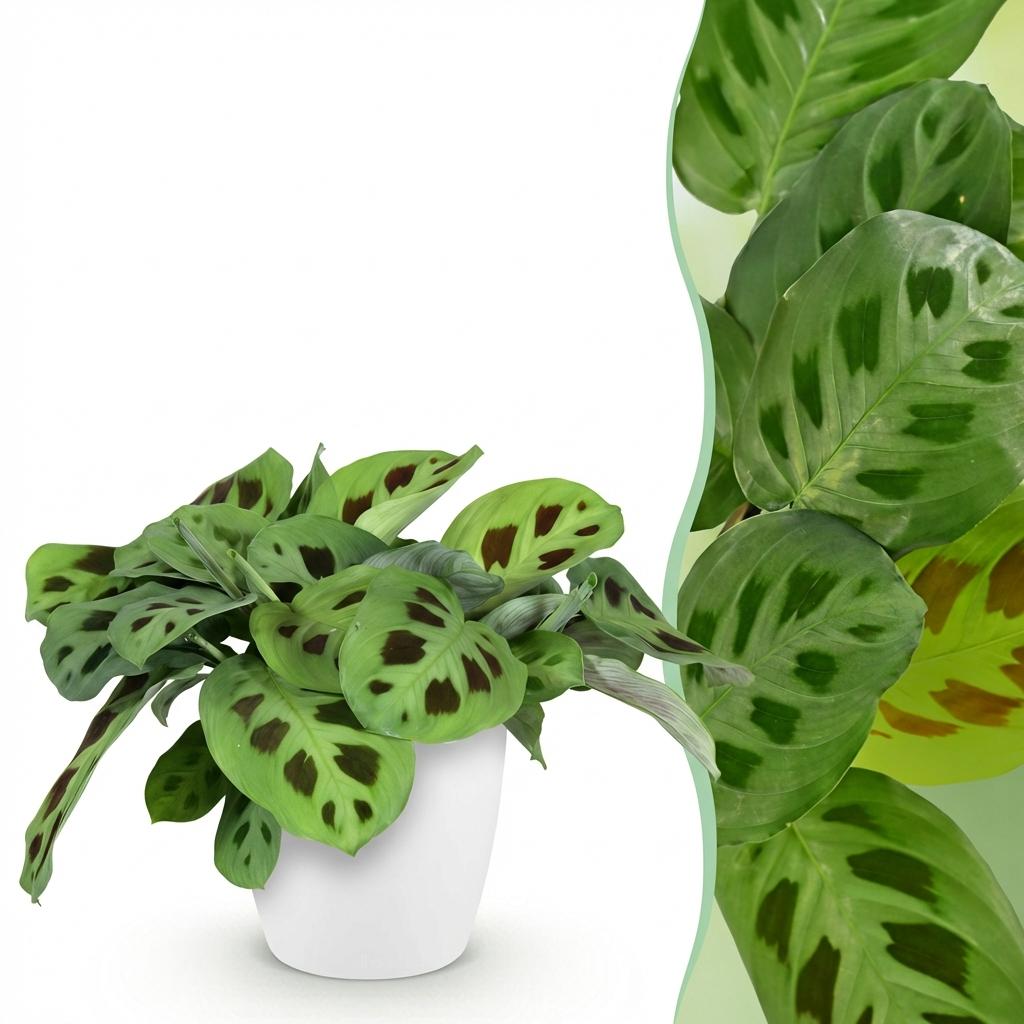 Maranta Fascinator Kerchoveana plante d'intérieur pet-friendly en pot 12cm, feuillage zèbre graphique