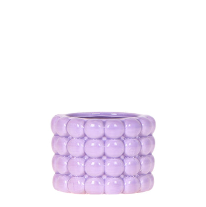 Cache-pot céramique - rondeurs colorées et gaies - violet
