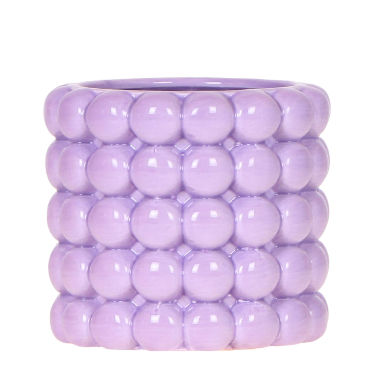 Cache-pot céramique - rondeurs colorées et gaies - violet