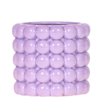 Cache-pot céramique - rondeurs colorées et gaies - violet