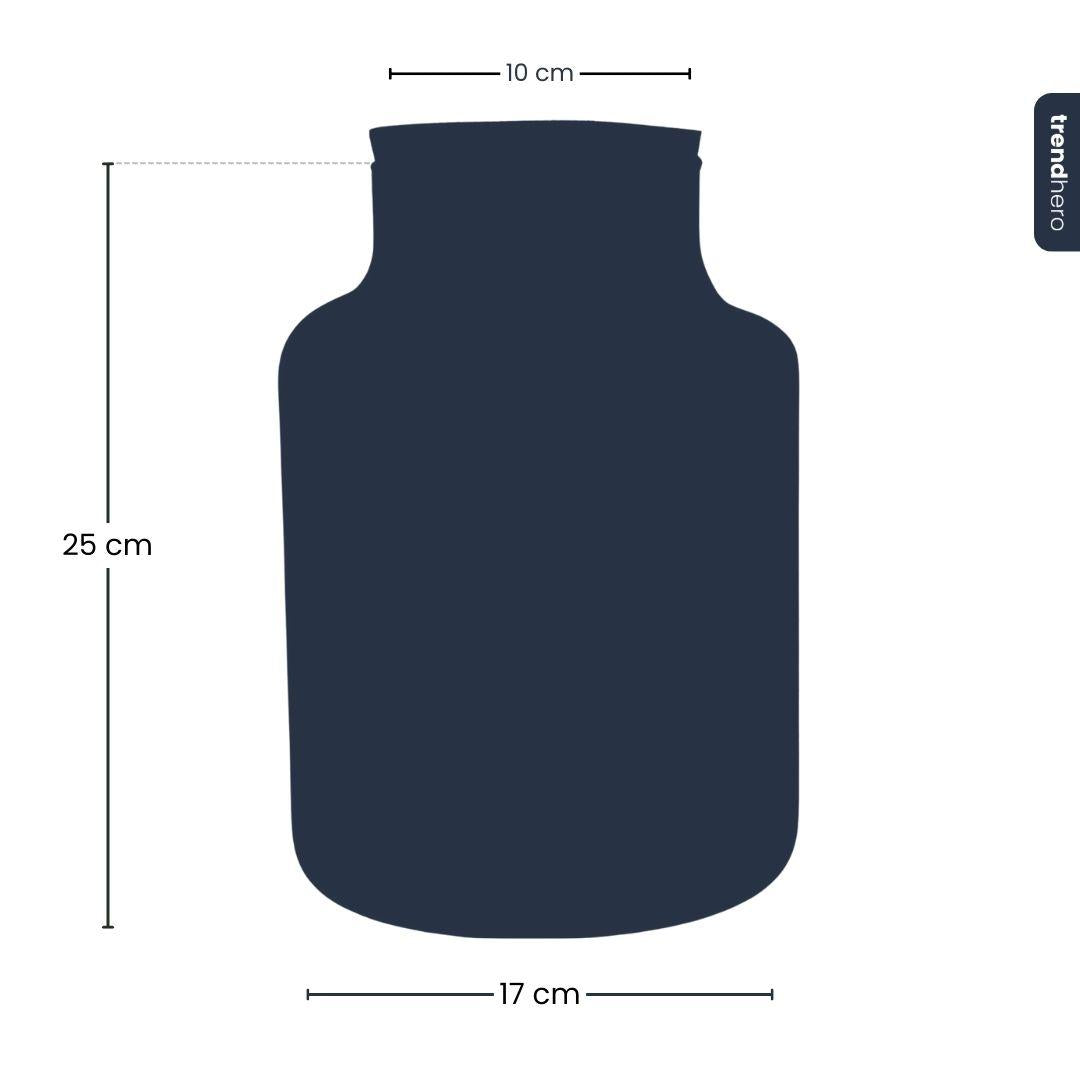 Bouteille terrarium en verre recyclé forme bouteille de lait avec bouchon LED, 2 tailles