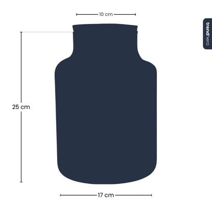 Bouteille terrarium en verre recyclé forme bouteille de lait avec bouchon LED, 2 tailles