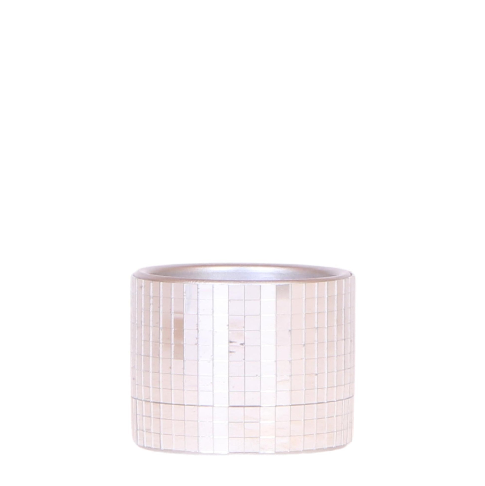 Cache-pot céramique effet miroir - éclat disco glamour