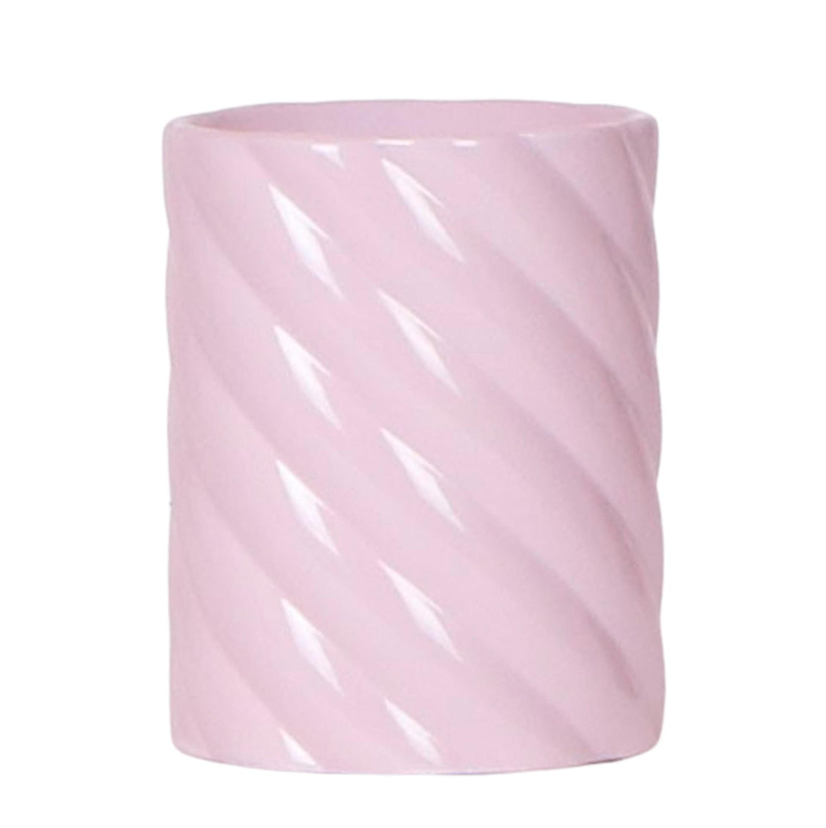 Cache-pot céramique pastel version haute - silhouette élancée - rose