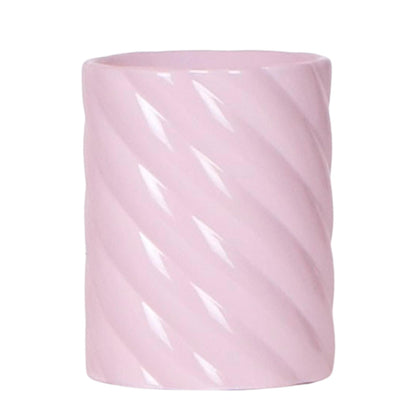 Cache-pot céramique pastel version haute - silhouette élancée - rose