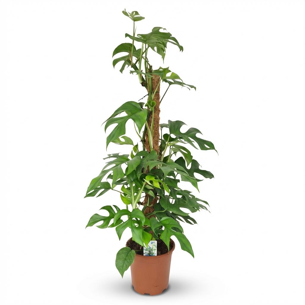 Plante d'intérieur - Mini Monstera - Monstera Minima sur Tuteur - Vert - Entretien facile - 1 Plante - Pot 19cm - Hauteur 90cm