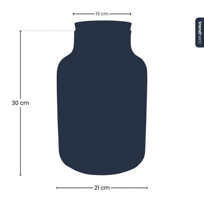 Bouteille terrarium à lait LED : Ø 21 cm, hauteur 30 cm, 9 L