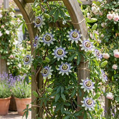 Passiflore bleue (Passiflora caerulea) - grimpante fleurie exotique