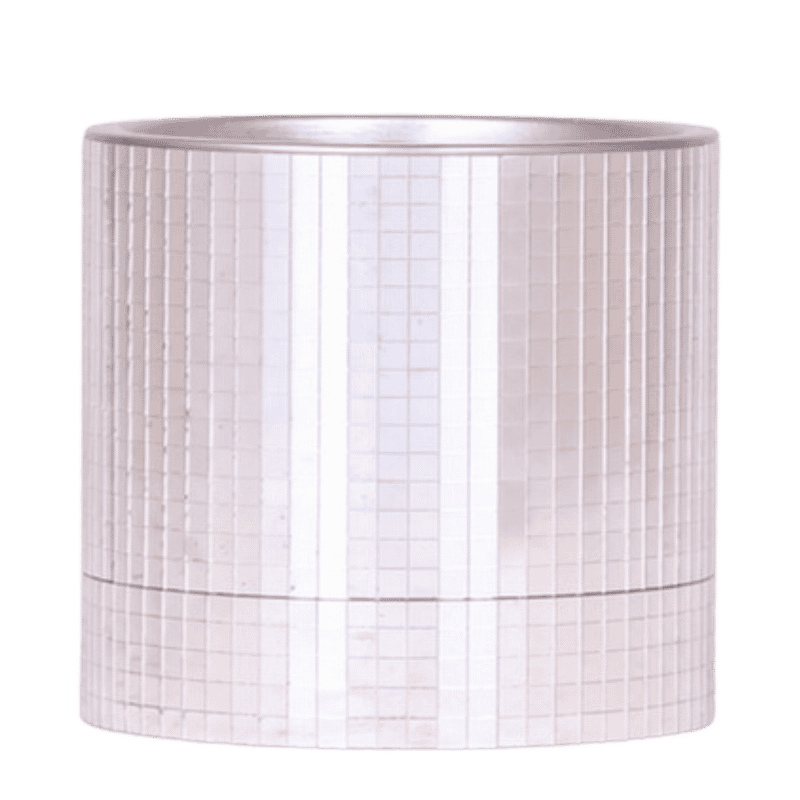 Cache-pot céramique effet miroir - éclat disco glamour