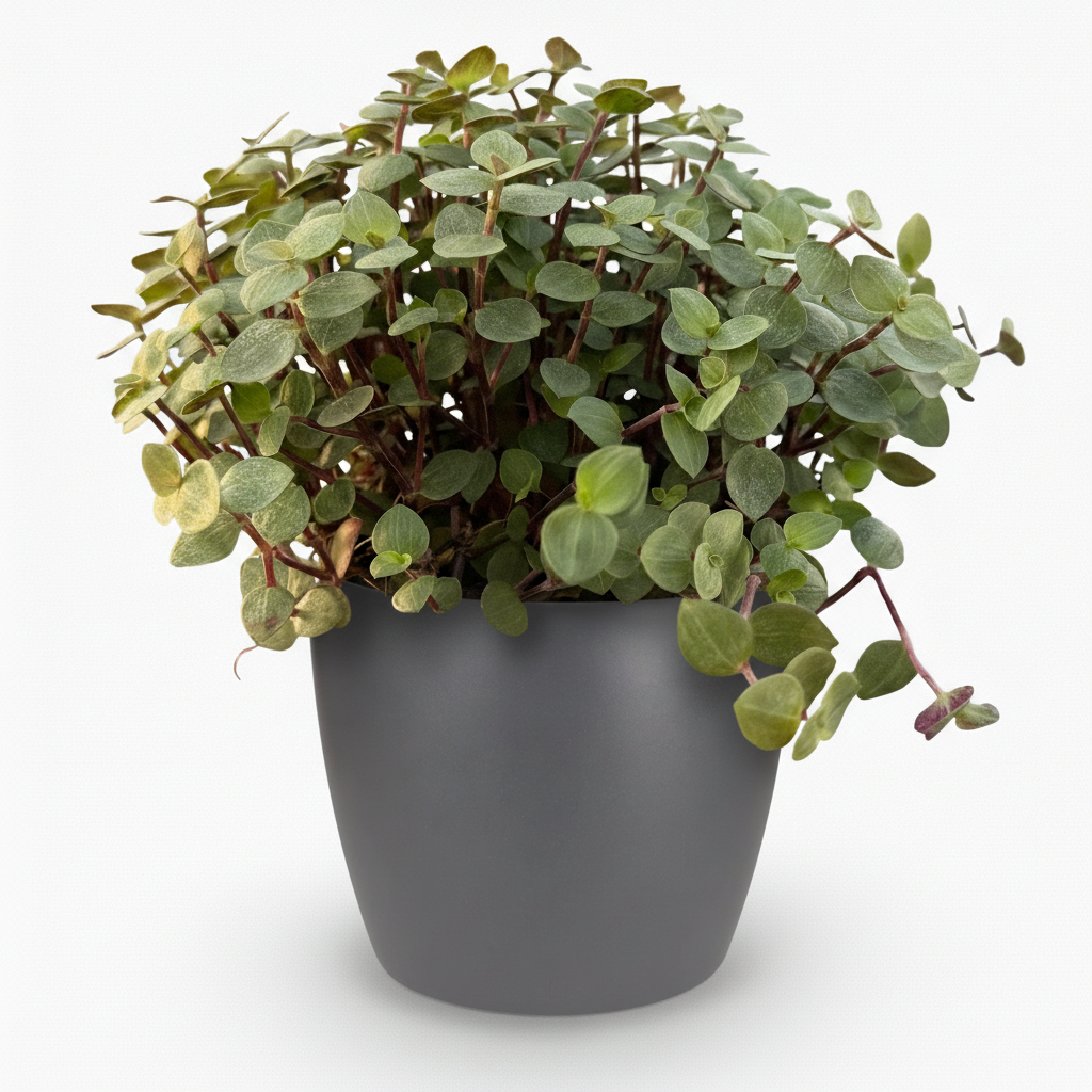 Plante d'intérieur - Calissia repens - Herbe à chat - Amie des animaux - Vert - 1 Plante - avec Pot Gris - Pot 12cm - Hauteur 17-20cm