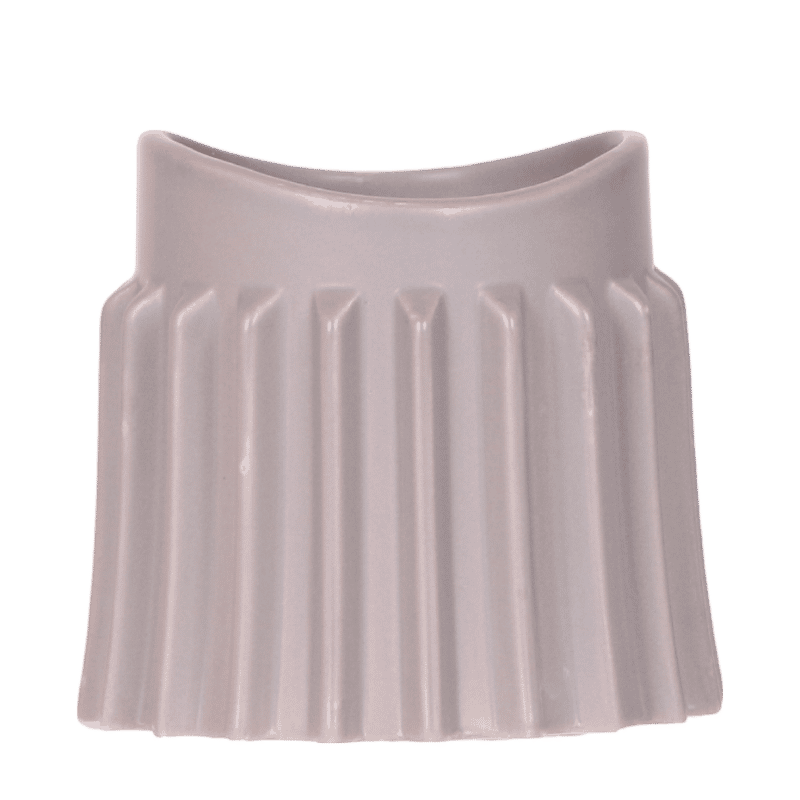 Cache-pot céramique mat ondulé - style contemporain