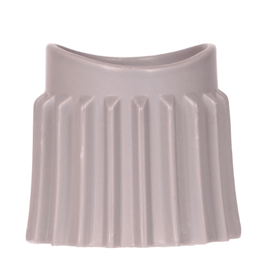 Cache-pot céramique mat ondulé - style contemporain
