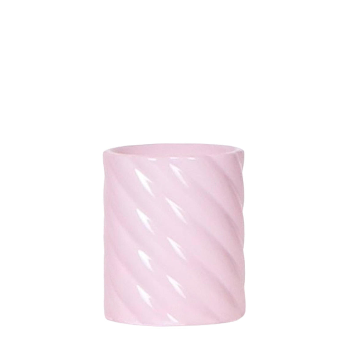 Cache-pot céramique pastel version haute - silhouette élancée - rose