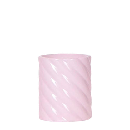 Cache-pot céramique pastel version haute - silhouette élancée - rose