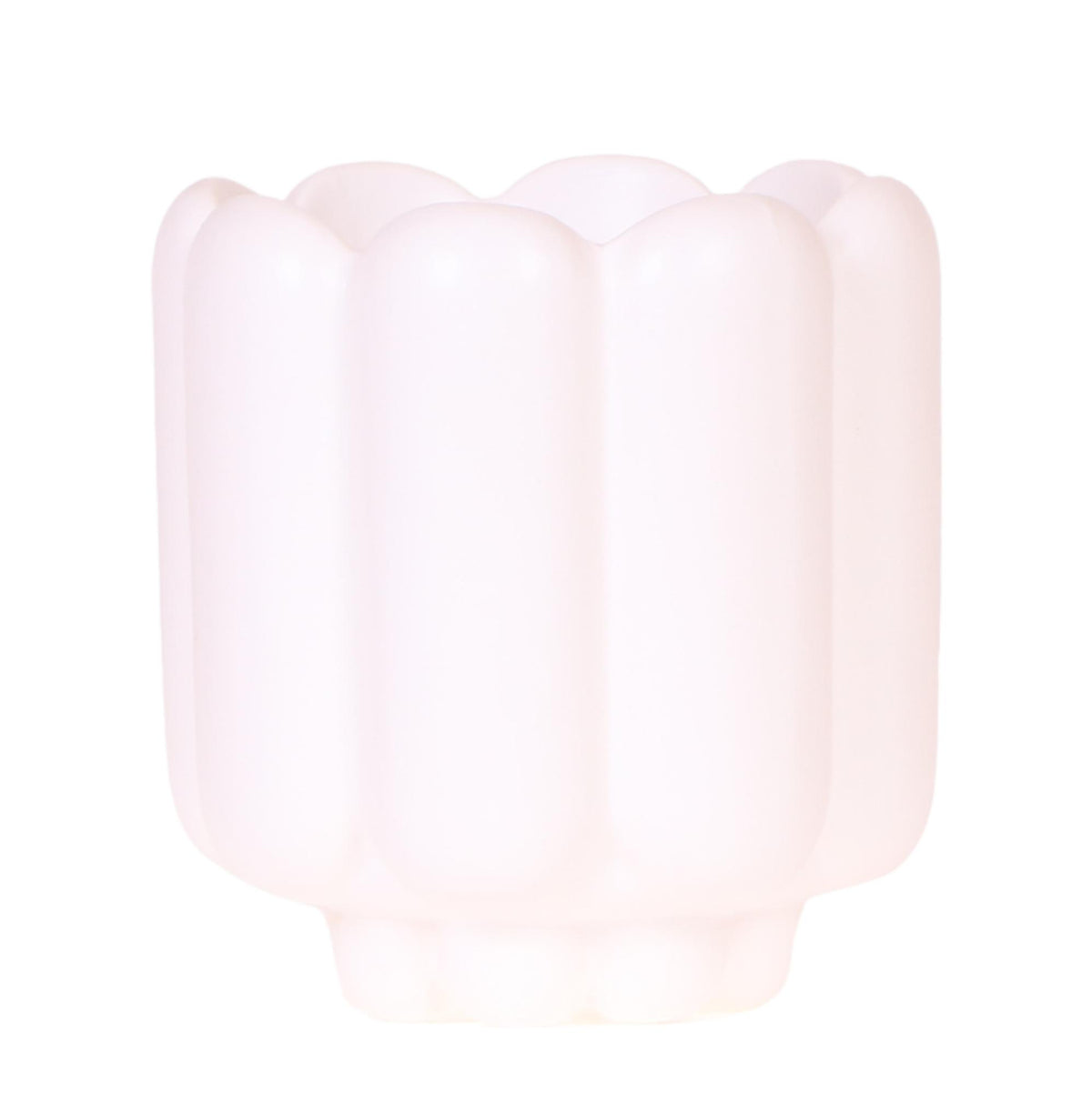 Cache-pot céramique mat - allure vintage - blanc