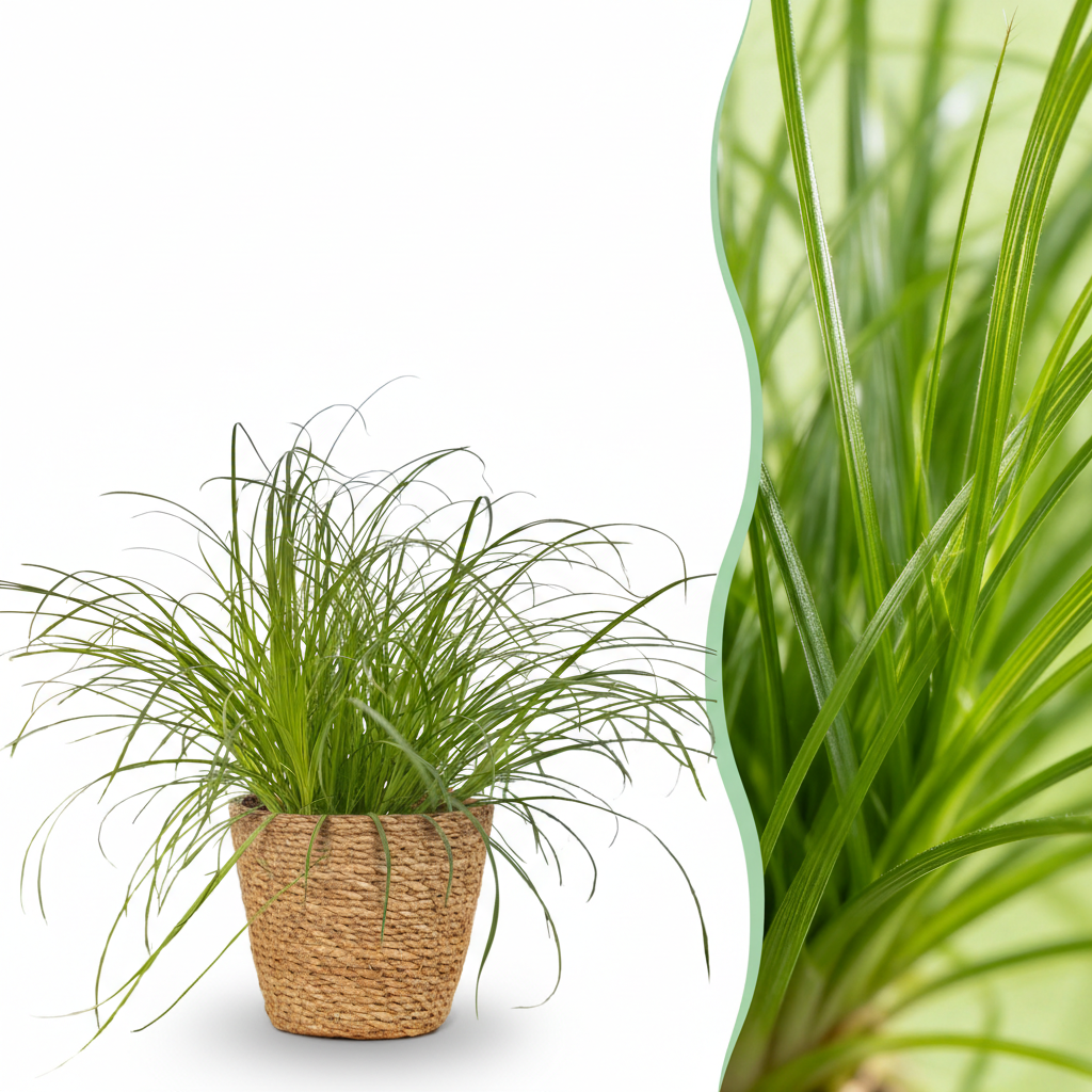 Plante d'intérieur - Cyperus alternifolius Zumula - Plante à chats - Plante amicale pour les animaux - Vert - 1 Plante - avec Panier - Pot 12cm - Hauteur 20cm
