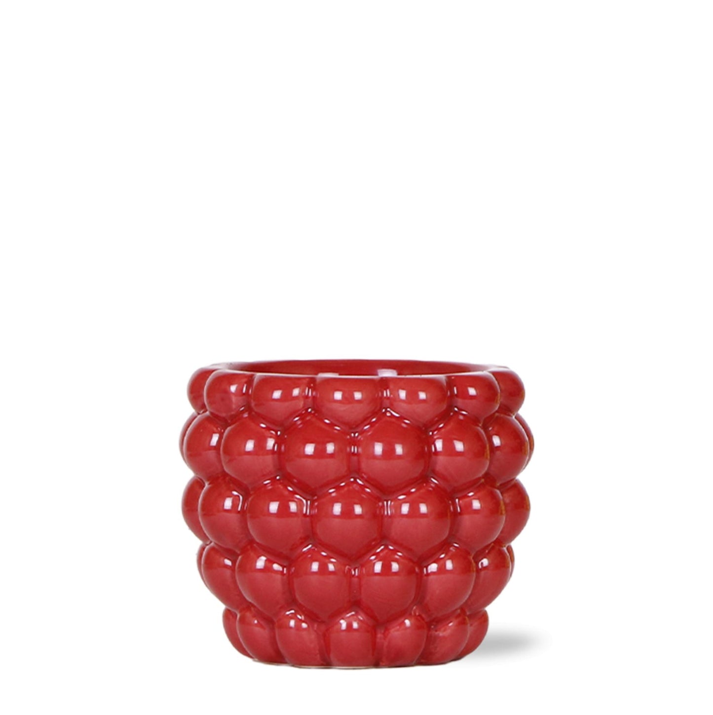 Cache-pot céramique rouge - touche gourmande et lumineuse