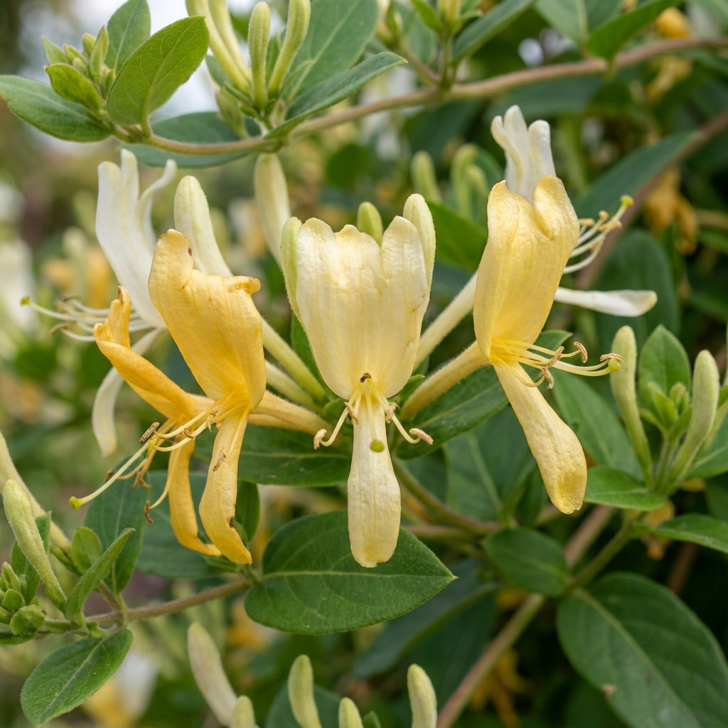 Chèvrefeuille du Japon 'Halliana' (Lonicera japonica) - grimpante persistante parfumée
