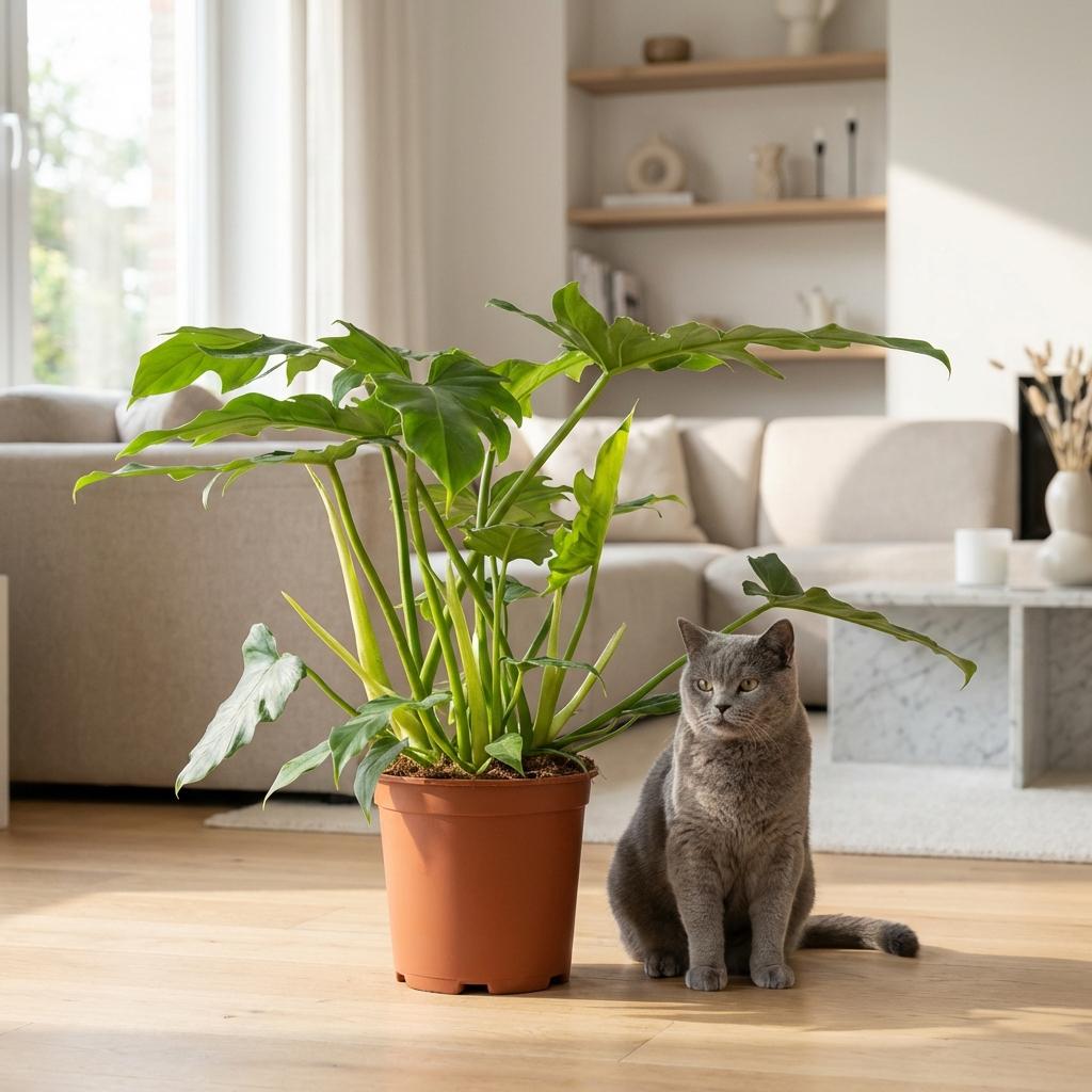 Plante d'intérieur - Philodendron - Philodendron Lacerum - Vert - Entretien facile - 1 Plante - Pot 19cm - Hauteur 65cm
