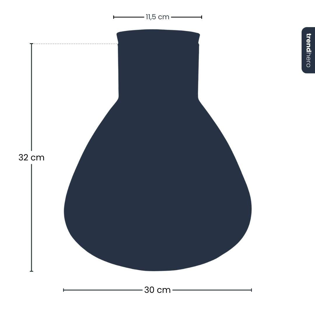 Bouteille terrarium Erlenmeyer : Ø 30 cm, hauteur 32 cm