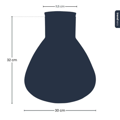 Bouteille terrarium Erlenmeyer : Ø 30 cm, hauteur 32 cm