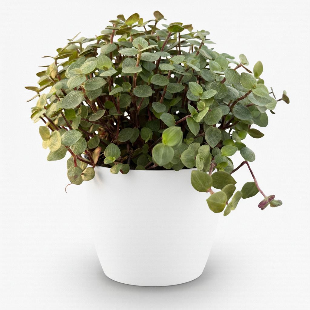 Plante d'intérieur - Calissia repens - Herbe à chat - Amie des animaux - Vert - 1 Plante - avec Potter Blanc - Pot 12cm - Hauteur 17-20cm