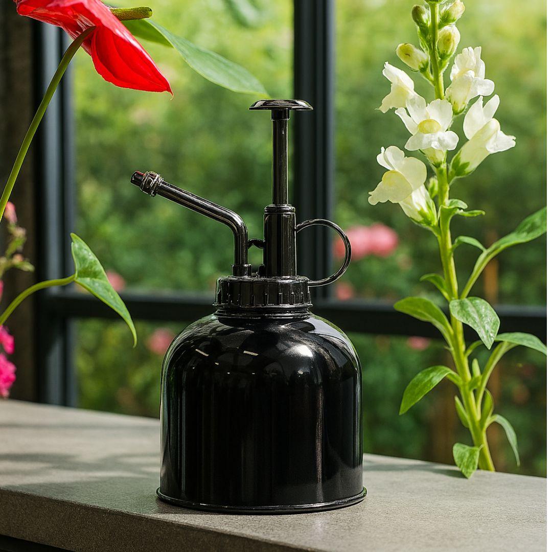 Brumisateur plantes en acier inoxydable gris foncé pour terrarium et plantes tropicales