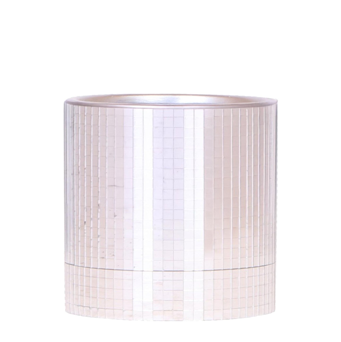 Cache-pot céramique effet miroir - éclat disco glamour