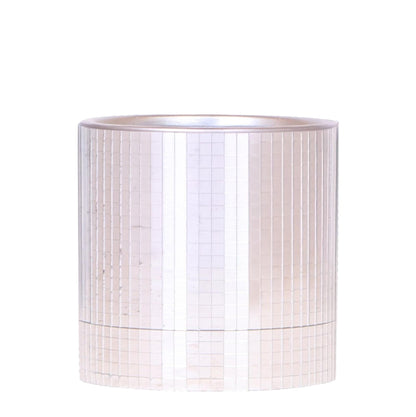 Cache-pot céramique effet miroir - éclat disco glamour