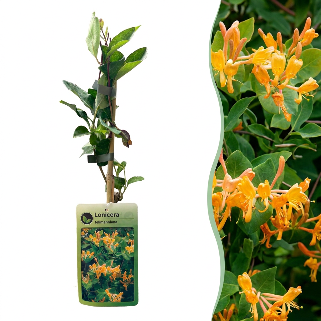 Chèvrefeuille de Tellmann (Lonicera x tellmanniana) - grimpante fleurie