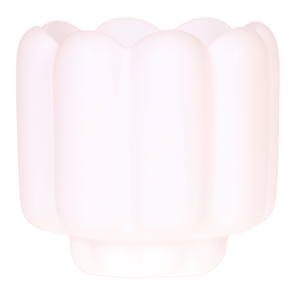Cache-pot céramique mat - allure vintage - blanc, 12 cm