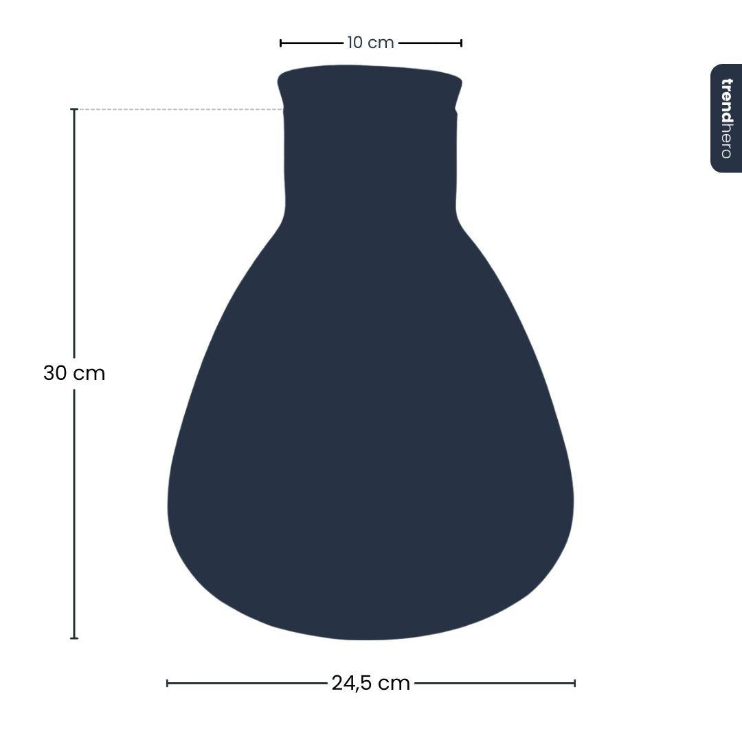 Bouteille terrarium Erlenmeyer en verre recyclé avec bouchon LED, 2 tailles