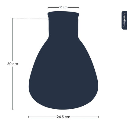 Bouteille terrarium Erlenmeyer en verre recyclé avec bouchon LED, 2 tailles