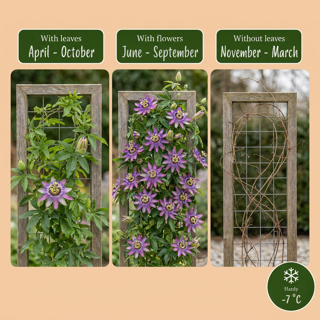 Passiflore 'Lavender Lady' (Passiflora) - grimpante fleurie exotique