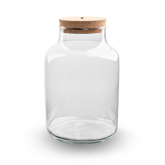 Bouteille terrarium à lait LED : Ø 21 cm, hauteur 30 cm, 9 L