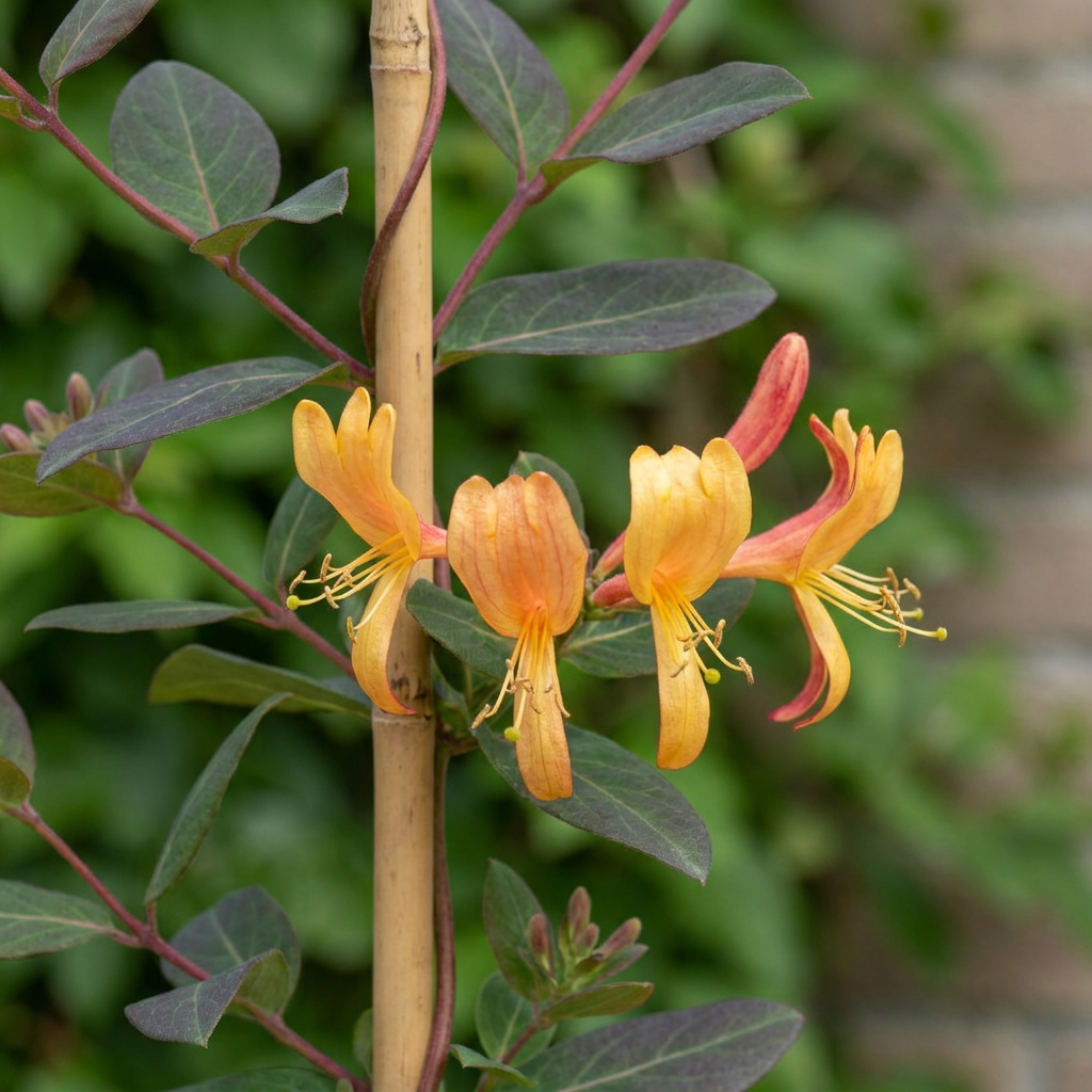 Chèvrefeuille de Tellmann (Lonicera x tellmanniana) - grimpante fleurie