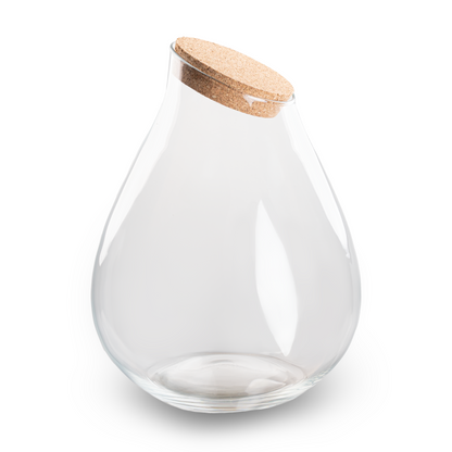 Bouteille terrarium goutte : Ø 34 cm, hauteur 43 cm, 18,5 L