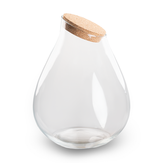 Bouteille terrarium goutte : Ø 34 cm, hauteur 43 cm, 18,5 L