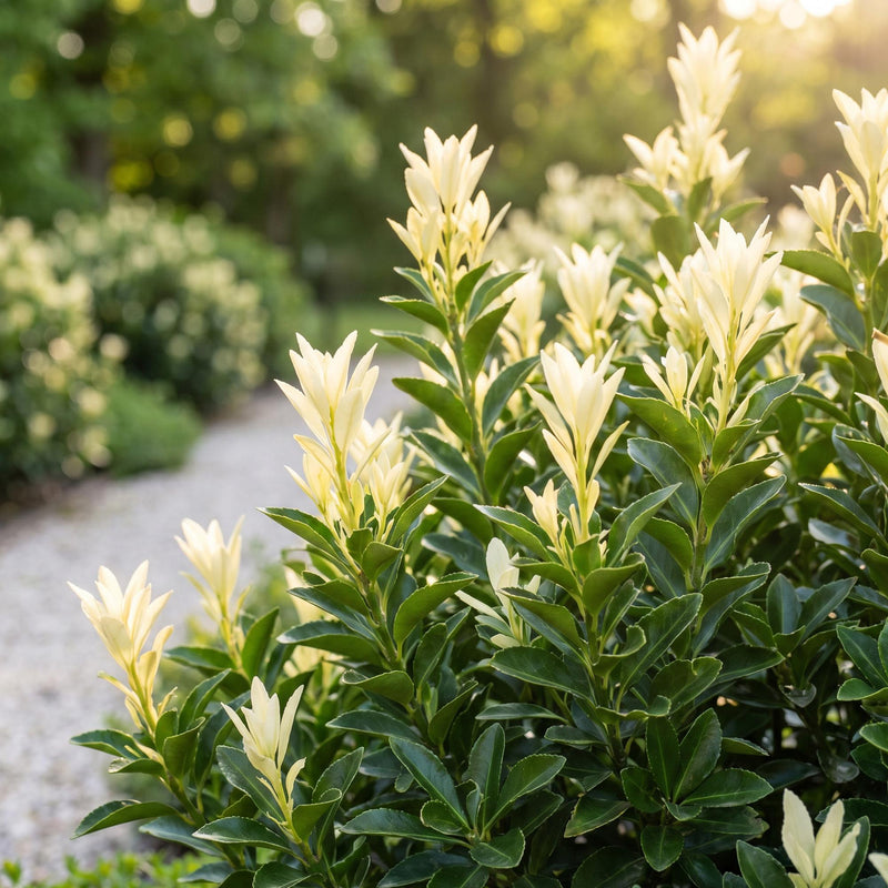 Fusain Paloma Blanca (Euonymus), plante de haie persistante, Pot 9 cm, Hauteur 20-30 cm