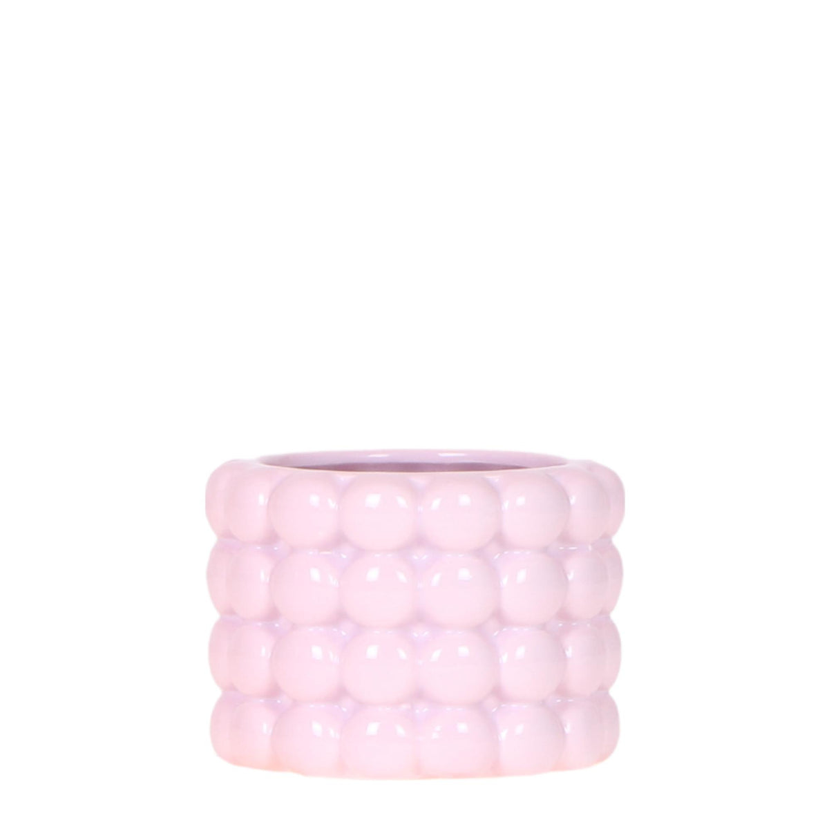 Cache-pot céramique - rondeurs colorées et gaies - rose