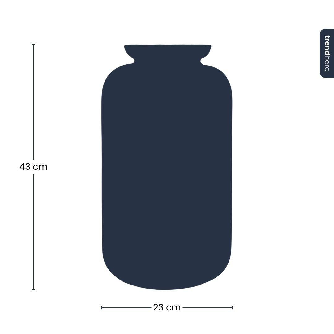 Haute bouteille terrarium en verre recyclé 15 L avec bouchon LED, Ø 23 cm hauteur 43 cm