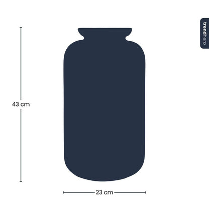 Haute bouteille terrarium en verre recyclé 15 L avec bouchon LED, Ø 23 cm hauteur 43 cm